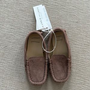 NWT Janie AND Jack Suede Light Brown Driving Shoes Size 8